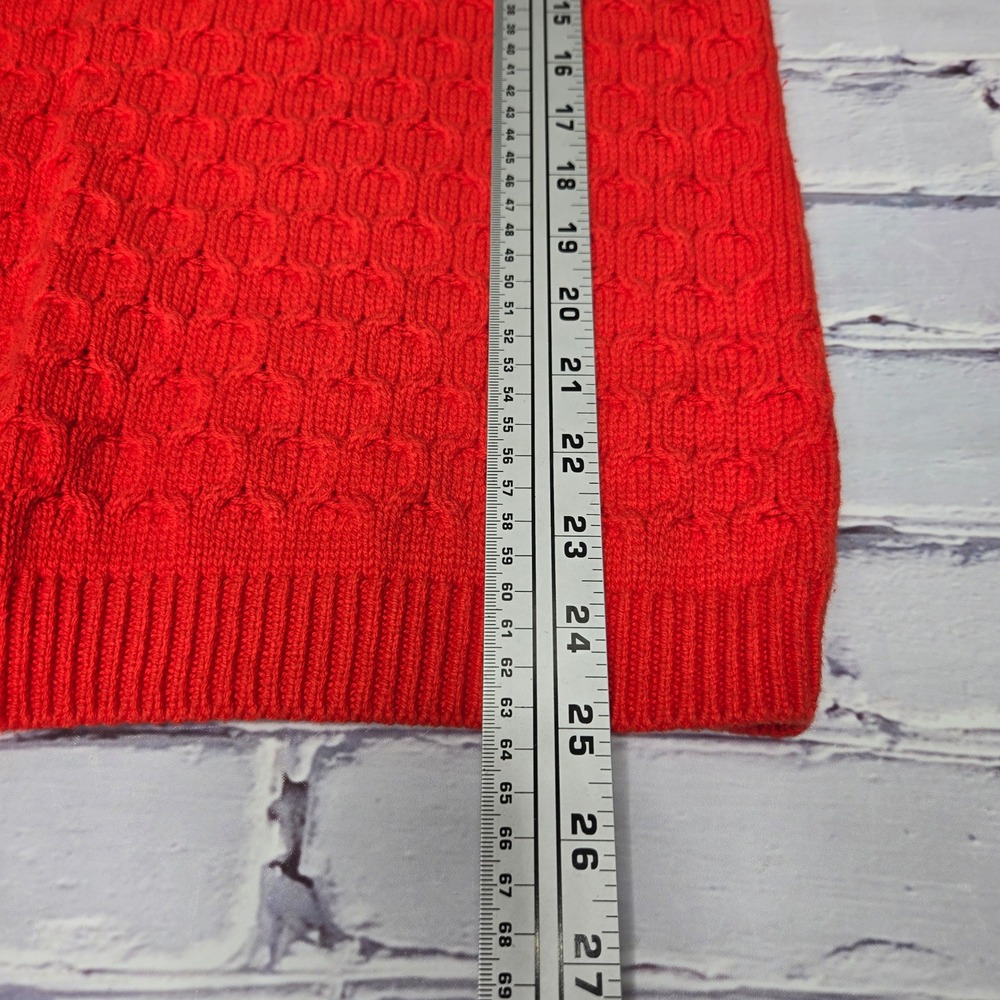 Old Navy Womens XL Red Textured Honeycomb Knit Raglan Sleeve Pullover Sweater - Picture 7 of 7